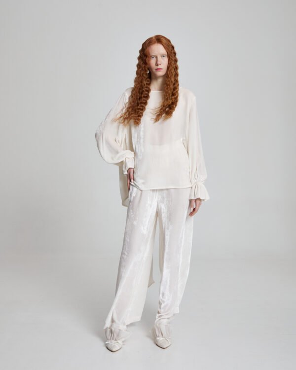 Mooncurrent Silk Velvet Blouse