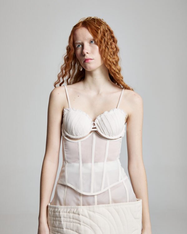 Pearlcrest Pleated Cotton Bra