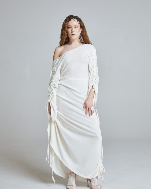 Greek draped cotton dress
