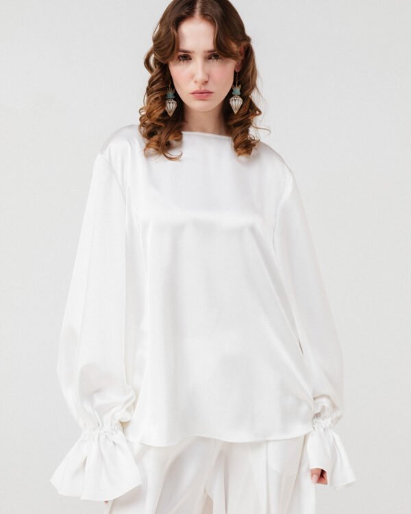 Versailles Bloom Satin Blouse