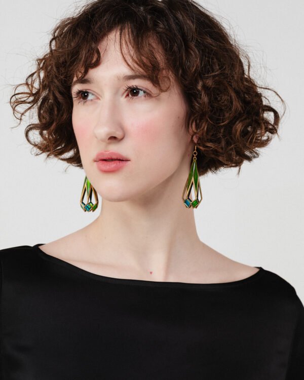 Vitrail Émeraude Earring
